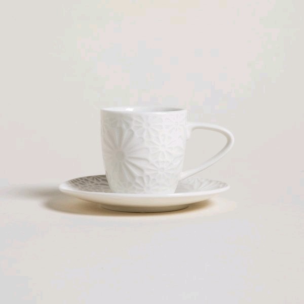 Taza con plato margarita 