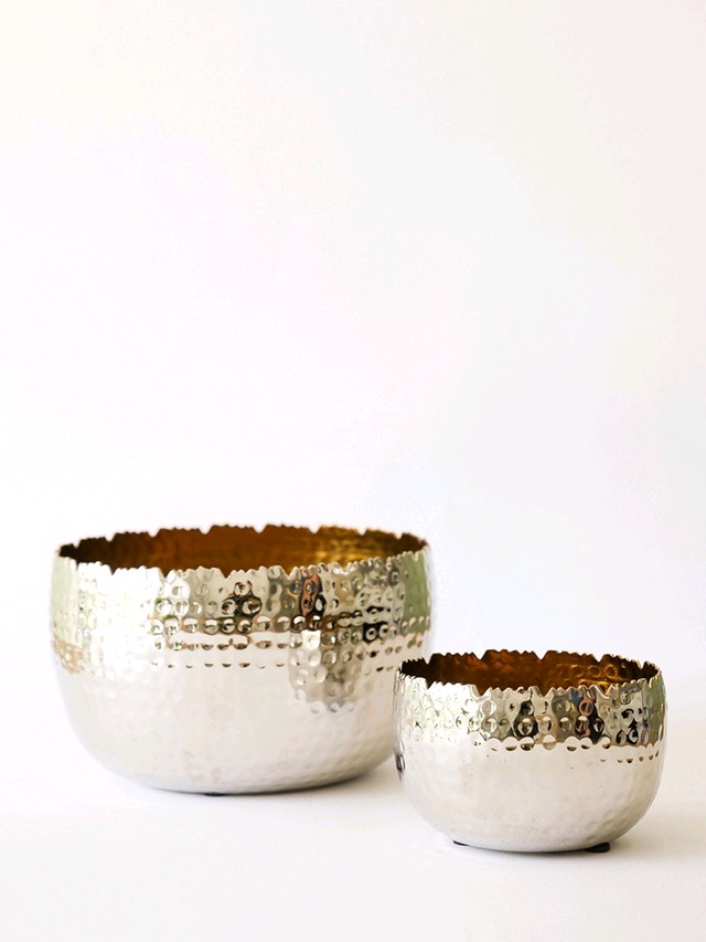 Adorno plateado grande