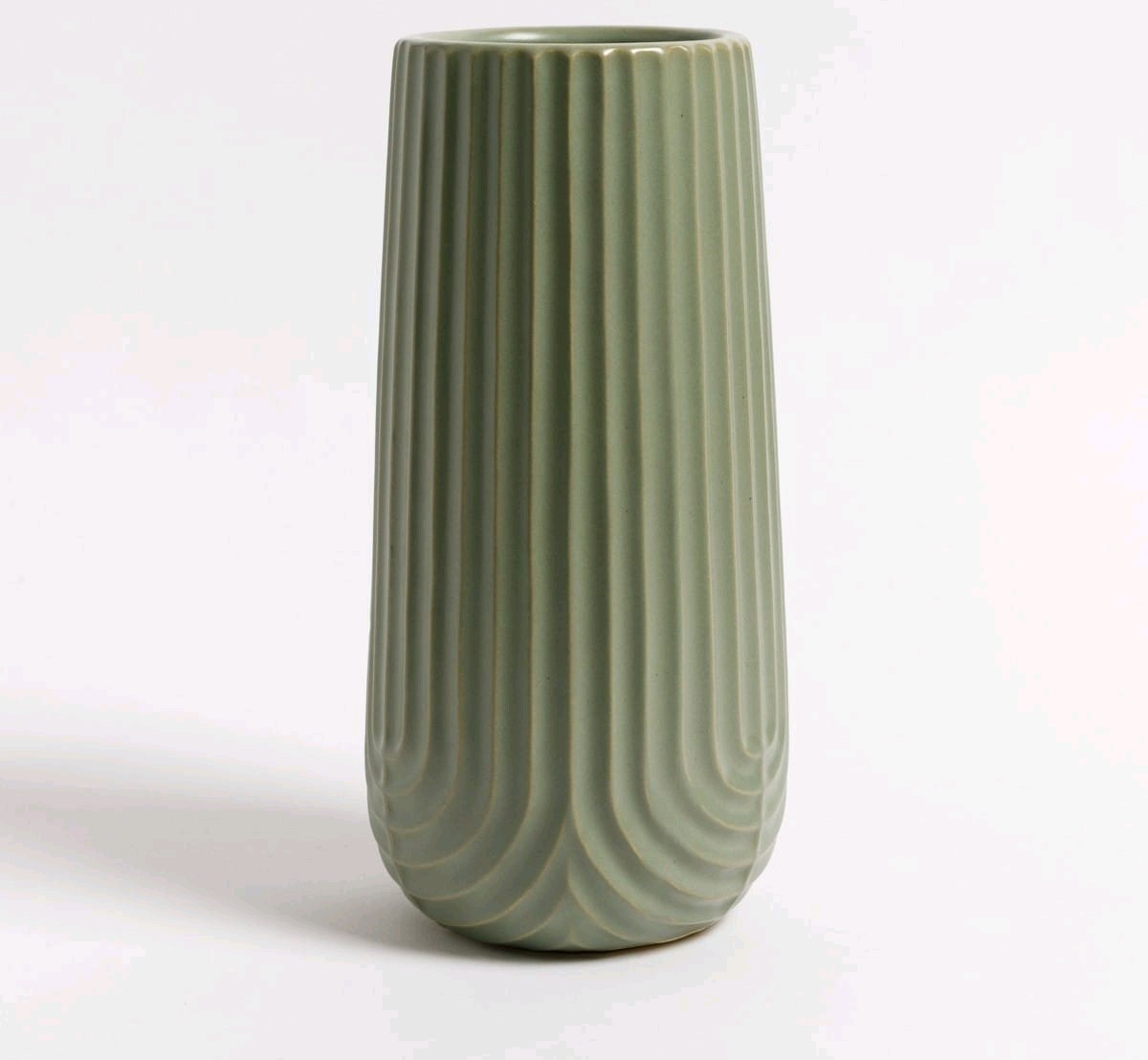 Florero rayas cerámica 