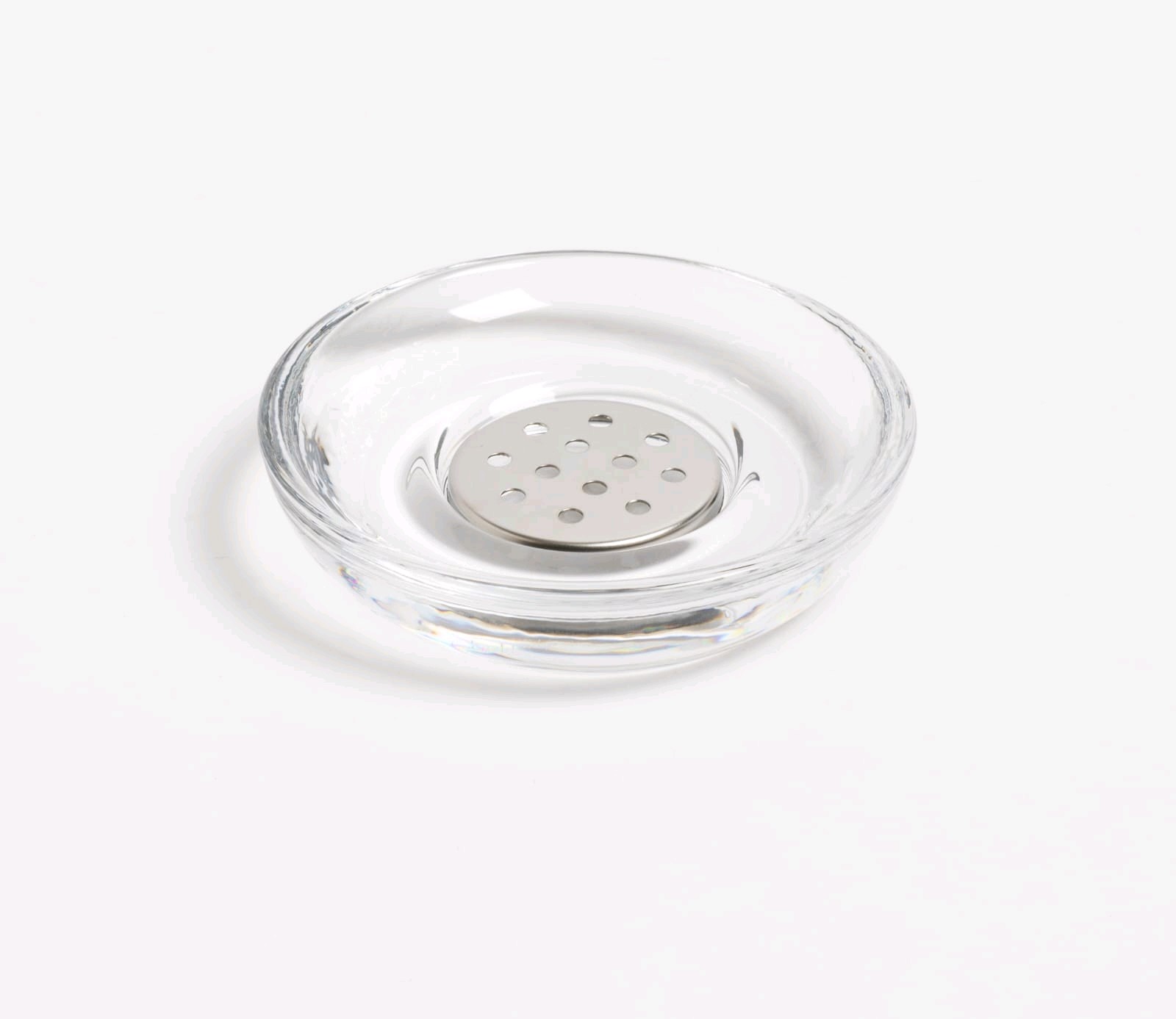 Jabonera de Vidrio y Silver Transparente 