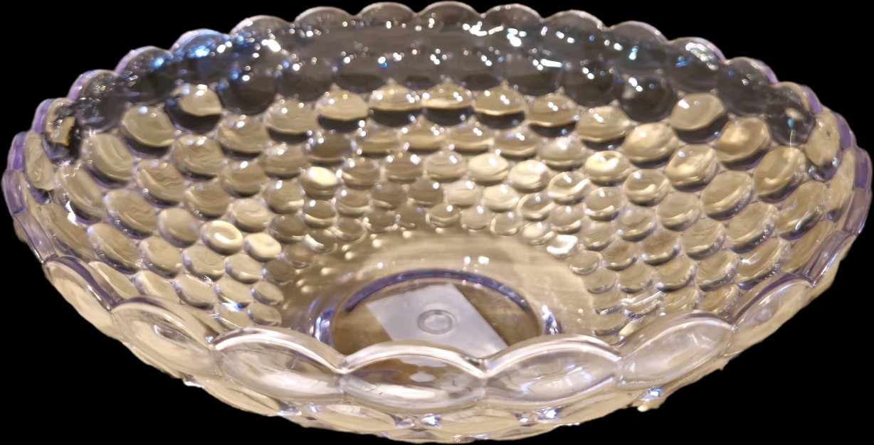 Bolw acril c gotas alto borde irreg 25cm