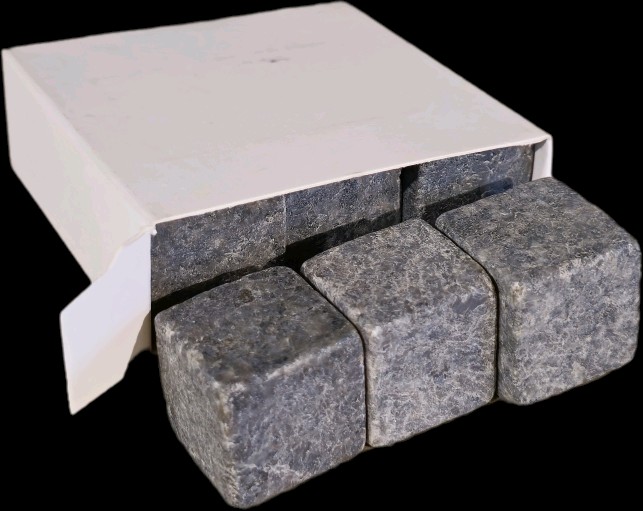 Set x9 cubos piedras negro 3x2 cm