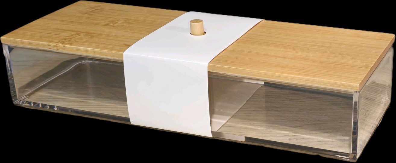 Cajita organizadora tapa bamboo