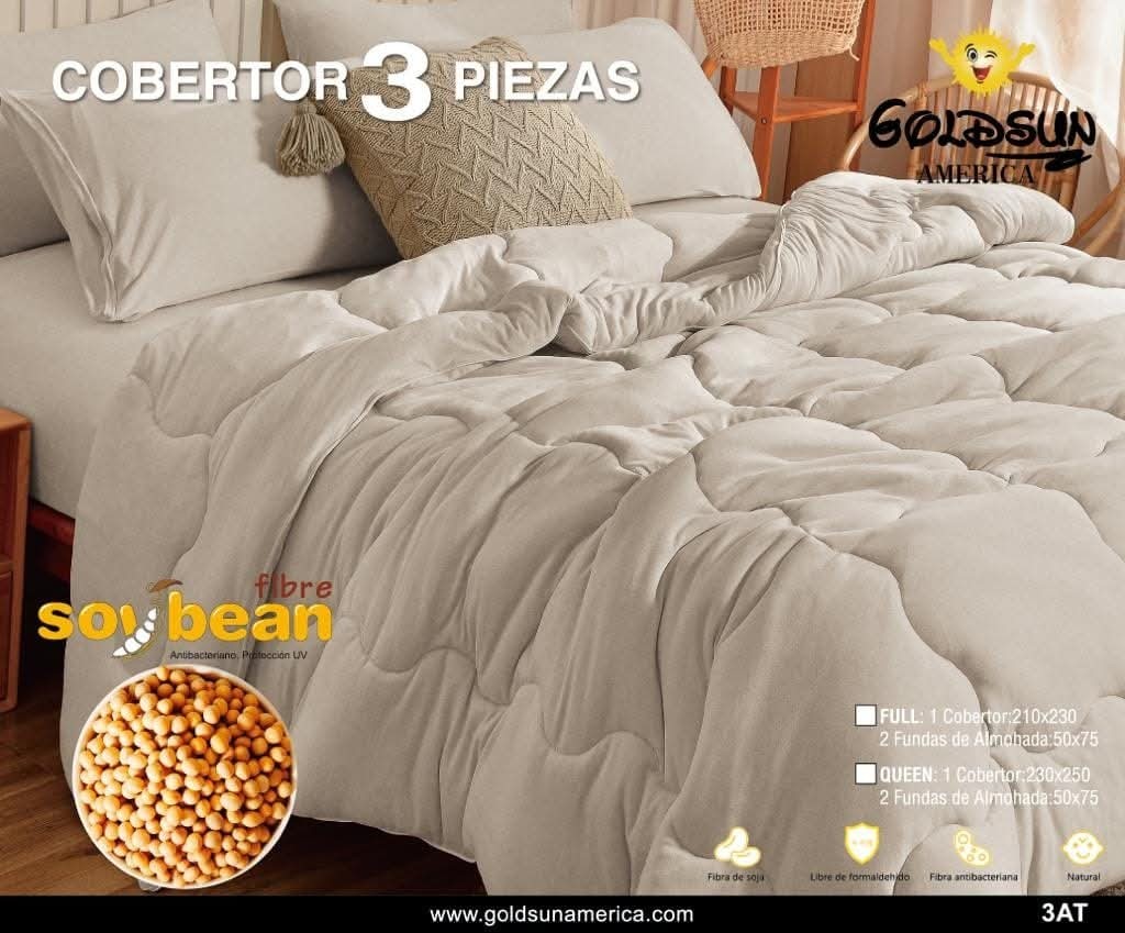 Cobertor  3 piezas Full malla 